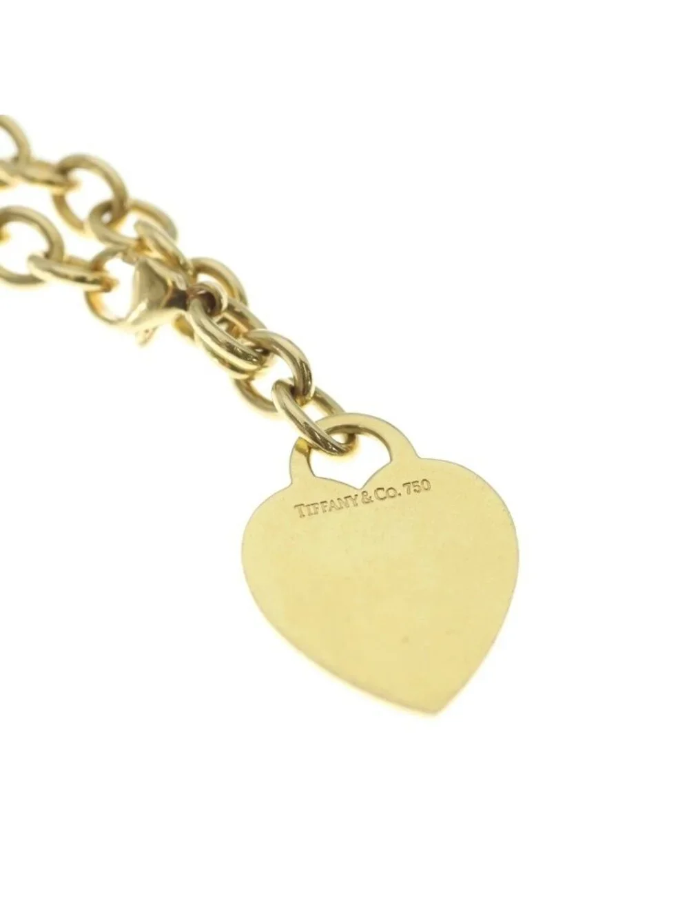 Tiffany & Co 18k Yellow Gold Return to Tiffany Heart Tag Chain Bracelet